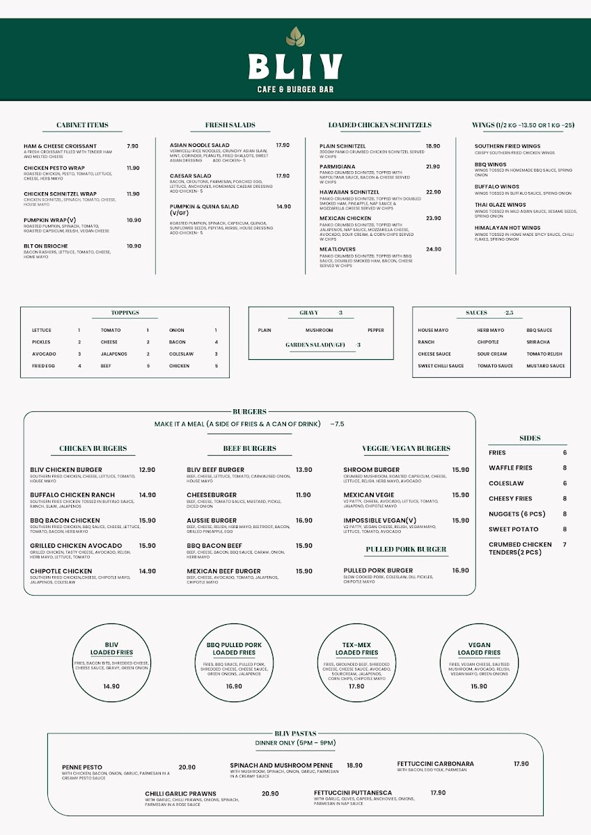 Menu Bliv Cafe & Burger Bar-1